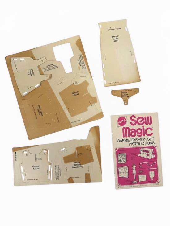 Mattel Other - Vintage 70s Mattel Barbie Sew Magic Doll Clothes Pattern Dress Skirt Instruction